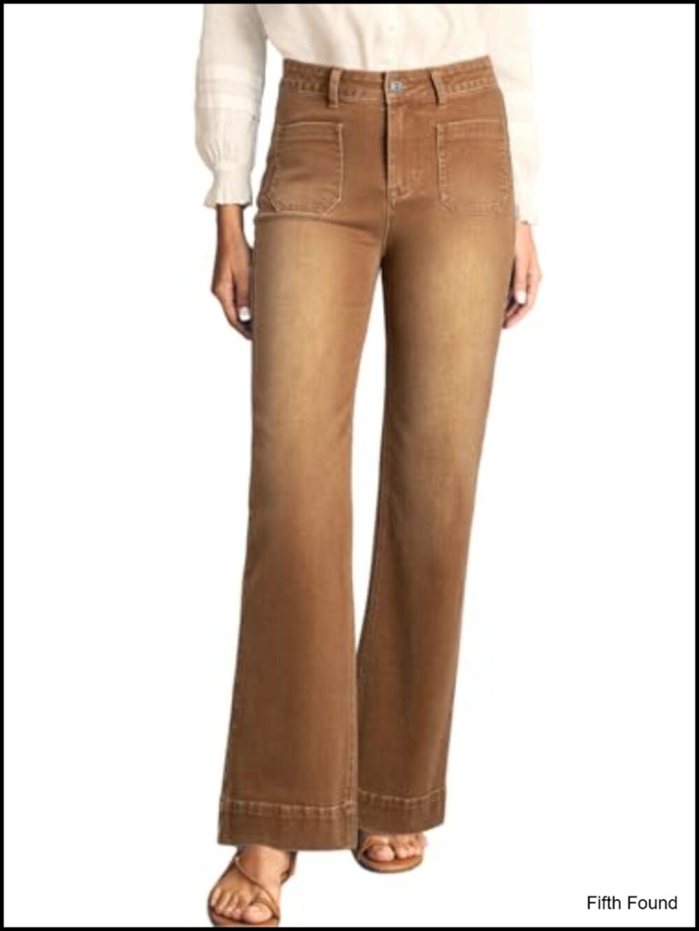 High Waisted Wide Leg Stretchy Jeans Straight Leg Denim Pants